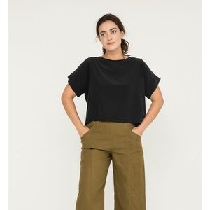 Elizabeth Suzann Black Silk Georgia Tee